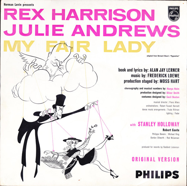 Rex Harrison, Julie Andrews;vinyl_record gramophone house