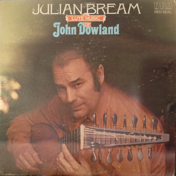 Julian Bream, John Dowland;vinyl_record gramophone house